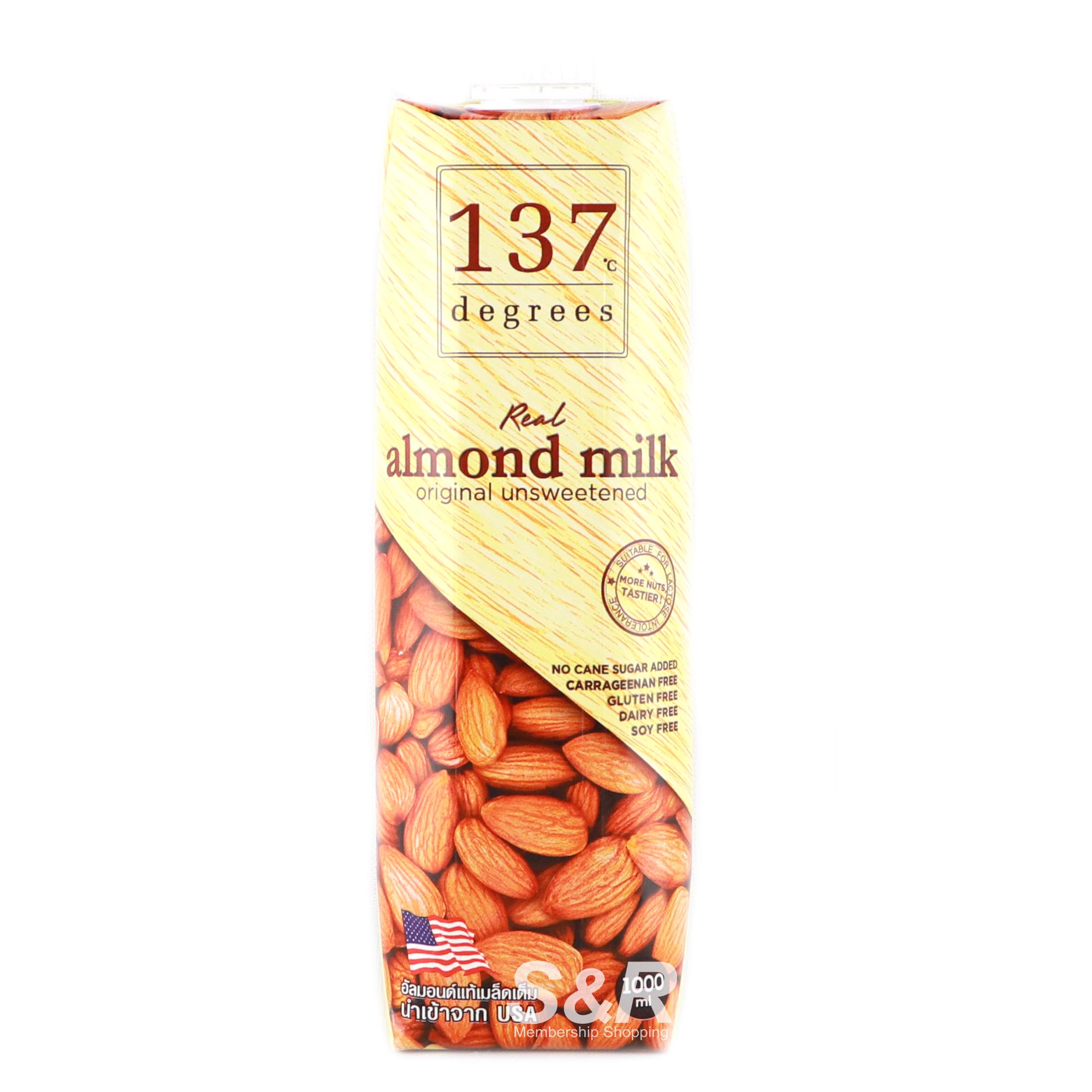137 Degrees Unsweetened Almond Milk 1L